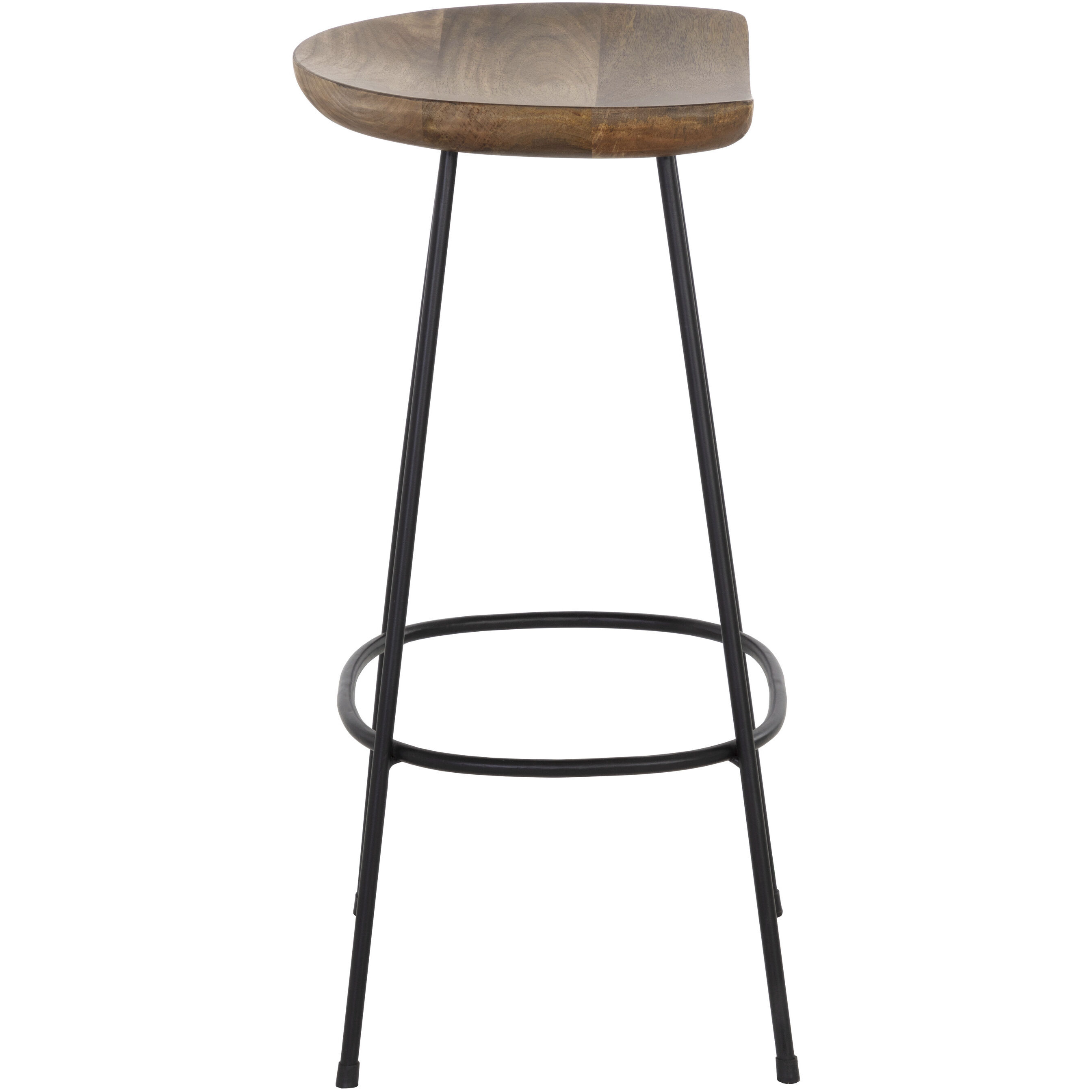 Indra 26.25 inch Natural / Black Counter Stool